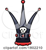 Poster, Art Print Of Cartoon Clipart Crown Of Death With A Skull