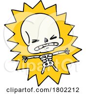 Cartoon Clipart Shocked Skeleton