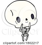 Poster, Art Print Of Cartoon Clipart Happy Skeleton