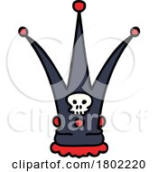 Cartoon Clipart Crown Of Death With A Skull by lineartestpilot