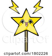 Cartoon Clipart Happy Magic Wand by lineartestpilot