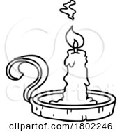 Cartoon Clipart Candle by lineartestpilot
