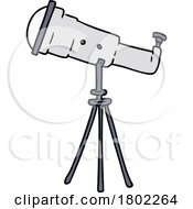 Cartoon Clipart Telescope by lineartestpilot