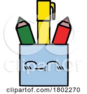 Cartoon Clipart Pencil Cup