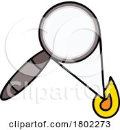 Poster, Art Print Of Magnifying Glass Starting A Fire