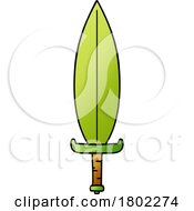 Poster, Art Print Of Cartoon Clipart Magic Leaf Knife