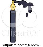 Cartoon Clipart Pen With Ink by lineartestpilot