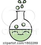 Cartoon Clipart Happy Science Beaker by lineartestpilot