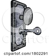 Cartoon Clipart Key In A Lock