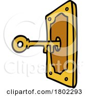 Cartoon Clipart Key In A Lock
