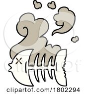 Cartoon Clipart Fish Bones by lineartestpilot