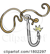 Cartoon Clipart Sharp Fishing Hook by lineartestpilot