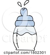 Cartoon Clipart Squirting Baby Bottle by lineartestpilot