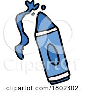 Cartoon Clipart Blue Crayon by lineartestpilot