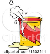 Cartoon Clipart Exploding Oil Can by lineartestpilot #COLLC1802311-0180