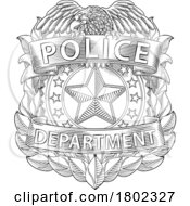 08/29/2023 - Police Badge Shield Star Sheriff Cop Crest Symbol
