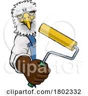 08/29/2023 - Eagle Painter Decorator Paint Roller Mascot Man