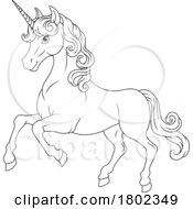Unicorn Horn Horse Animal Cartoon Mascot From Myth by AtStockIllustration