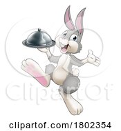 08/29/2023 - Easter Bunny Rabbit Cartoon Food Tray Cloche Chef