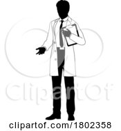 08/29/2023 - Scientist Engineer Survey Clipboard Man Silhouette