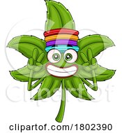 Poster, Art Print Of Cartoon Clipart Cannabis Marijuana Pot Leaf Character
