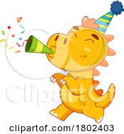 Poster, Art Print Of Cartoon Clipart Birthday Dinosaur