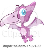 Poster, Art Print Of Cartoon Clipart Cute Flying Pterodactyl Dinosaur