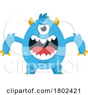 Poster, Art Print Of Cartoon Clipart Scary Monster