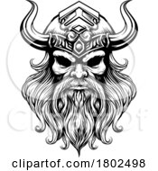 08/30/2023 - Viking Warrior Man Strong Mascot Face In Helmet