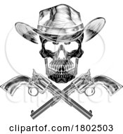08/30/2023 - Cowboy Hat Pistols Skull Pirate Cross Bones
