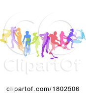 Poster, Art Print Of Sports Active Fitness Sport Silhouettes People