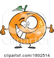 Clipart Cartoon Happy Orange With Open Arms