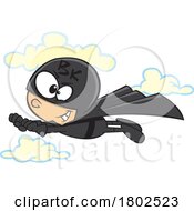 Poster, Art Print Of Clipart Cartoon Boy Bk Super Hero Flying
