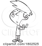 Poster, Art Print Of Clipart Black And White Cartoon Boy Gesturing Thtats A Bunch Of Guff