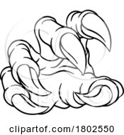Poster, Art Print Of Monster Claw Dinosaur Dragon Cartoon Talon Hand