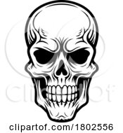 Poster, Art Print Of Human Skull Cartoon Illustration