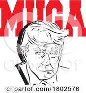 Donald Trump Muga Caricature