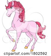 Poster, Art Print Of Horse Cartoon Cute Animal Character Illustration