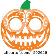 Mexican Day Of The Dead Or Halloween Pumpkin by Vector Tradition SM
