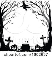 Poster, Art Print Of Black And White Halloween Frame