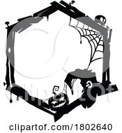 Black And White Halloween Frame by Vector Tradition SM