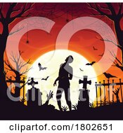 Poster, Art Print Of Zombie In A Cemetery