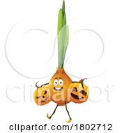 Halloween Onion Food Mascot by Vector Tradition SM