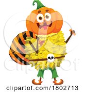 Halloween Durian Food Mascot by Vector Tradition SM