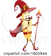 Wizard Orzo Pasta Food Mascot by Vector Tradition SM