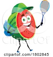 Poster, Art Print Of Tennis School Watermelon Food Mascot