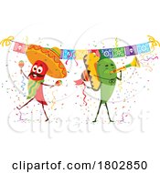 Mexican Peppers Celebrating by Vector Tradition SM