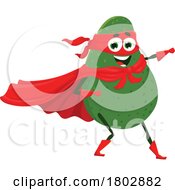 Poster, Art Print Of Super Avocado Food Mascot
