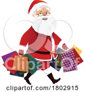 Poster, Art Print Of Santa Claus Shopping