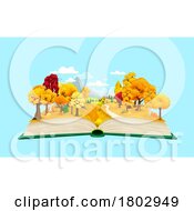 Poster, Art Print Of Book With Autumn Landscape